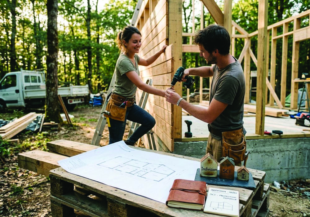 Couple non marié préparant son achat immobilier